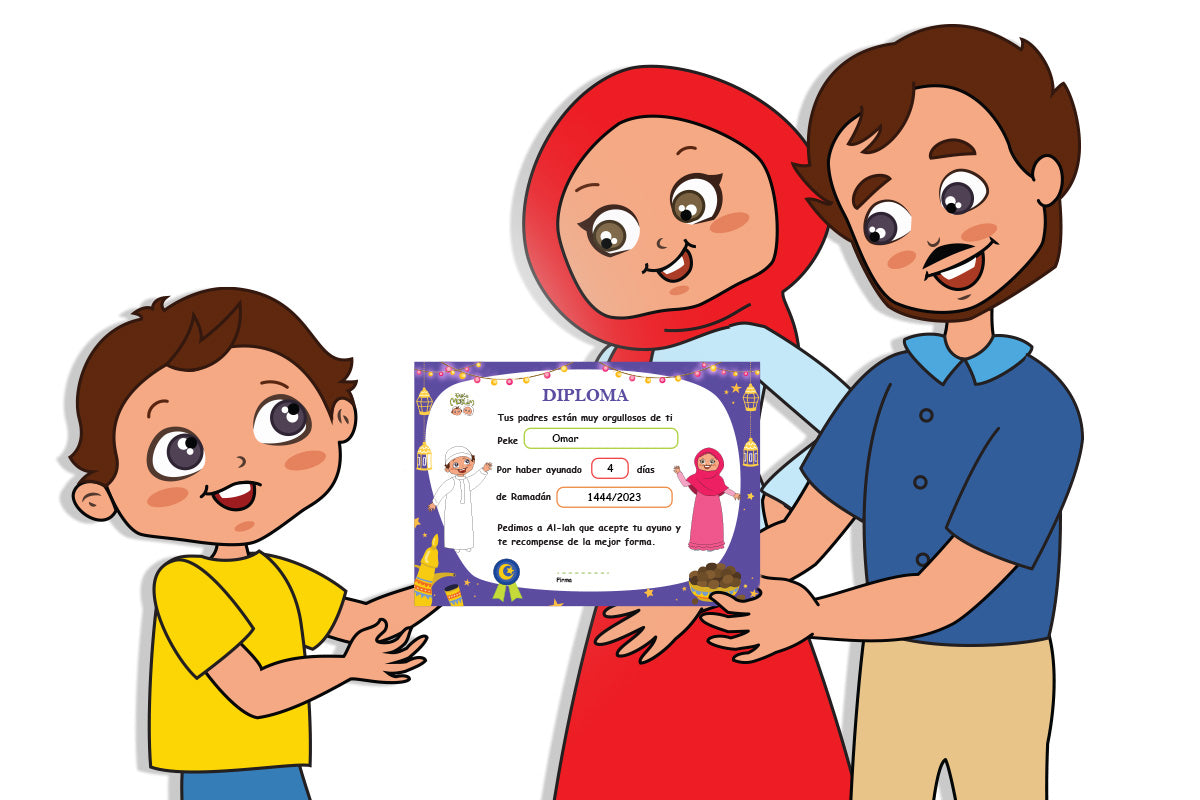 Diploma de ayuno de Ramadán imprimible – Peke Muslim, foto 1 de 1